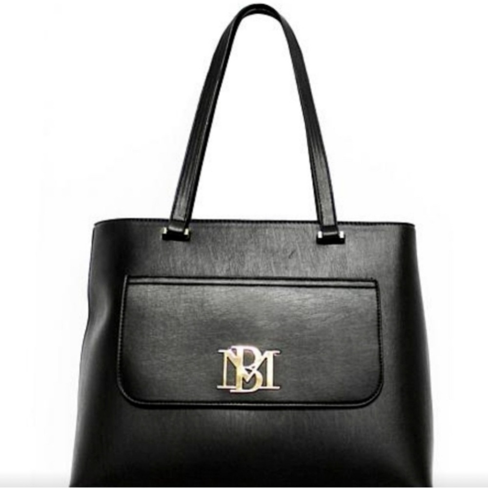 NWT Badgley Mischka Black Tote with gold accents NWT